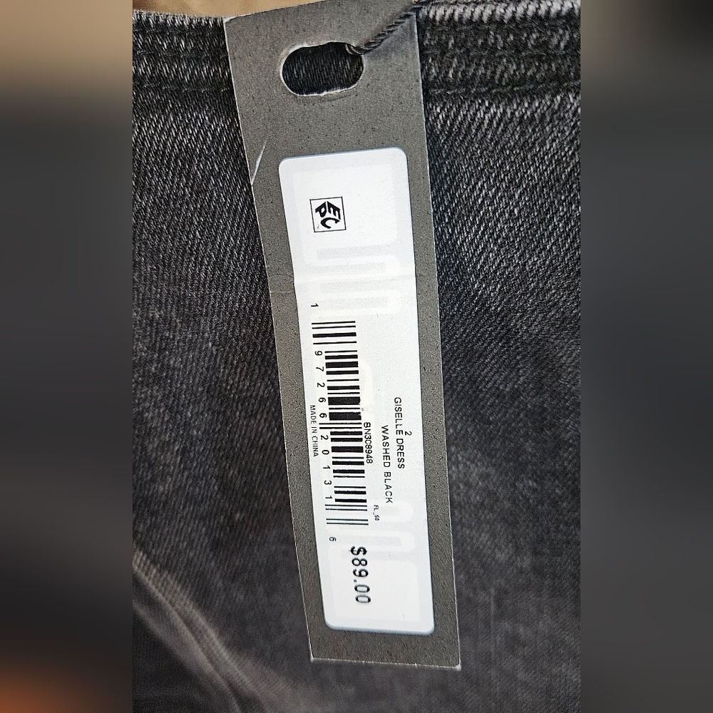Steve Madden Black Denim Dress - Picture 2 of 8